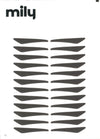 N°10 </br> Stick on eyeliners </br>dark grey - winged shape