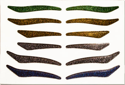 N°17 </br> Glam liners </br>gold, silver, metallic green, metallic blue - 3 shapes