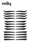 N°4 </br>Stick on eyeliners </br>matte black - 3 styles