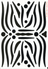 N°35 </br> Tribal Pop face appliquée </br>black