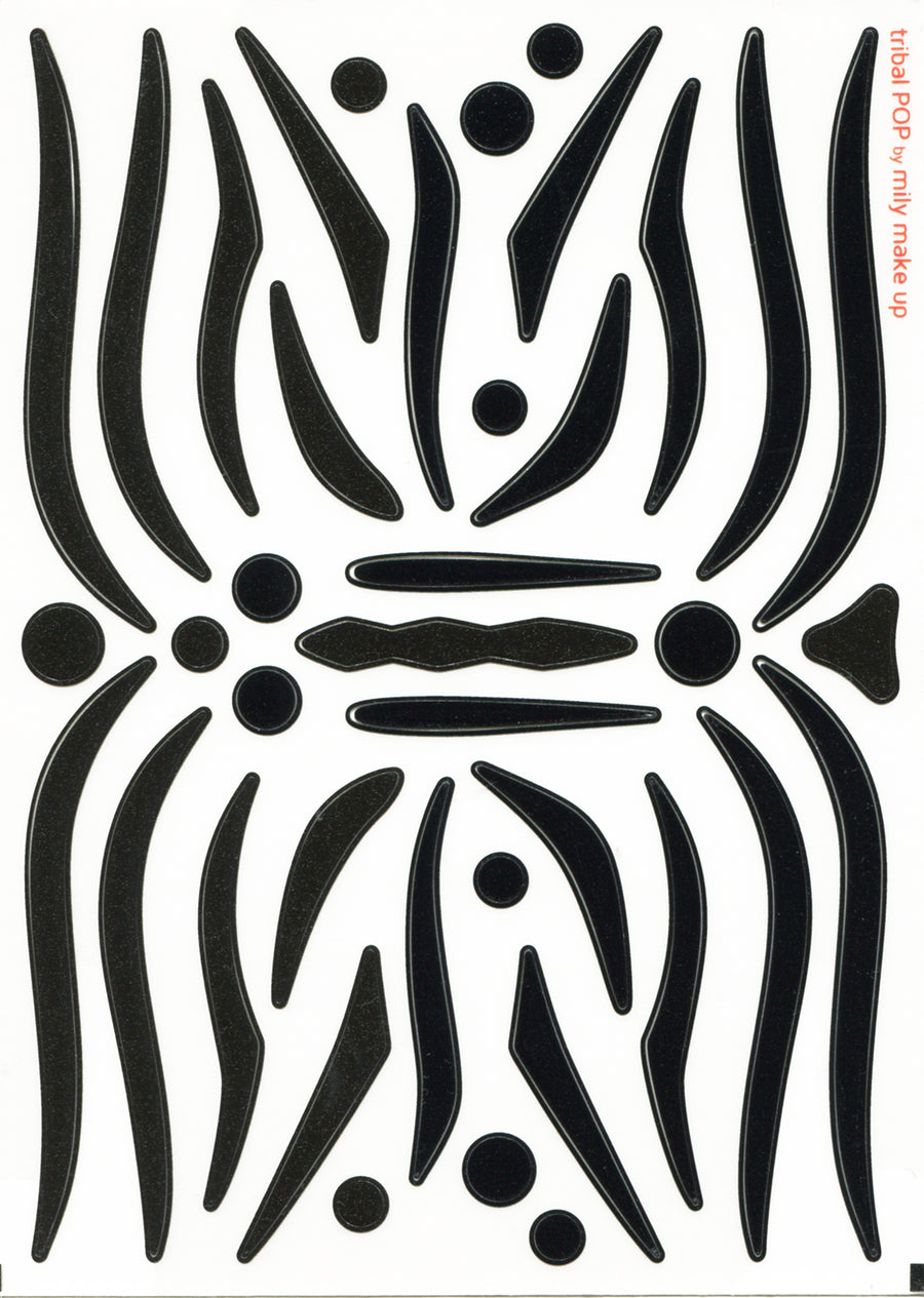 N°35 </br> Tribal Pop face appliquée </br>black