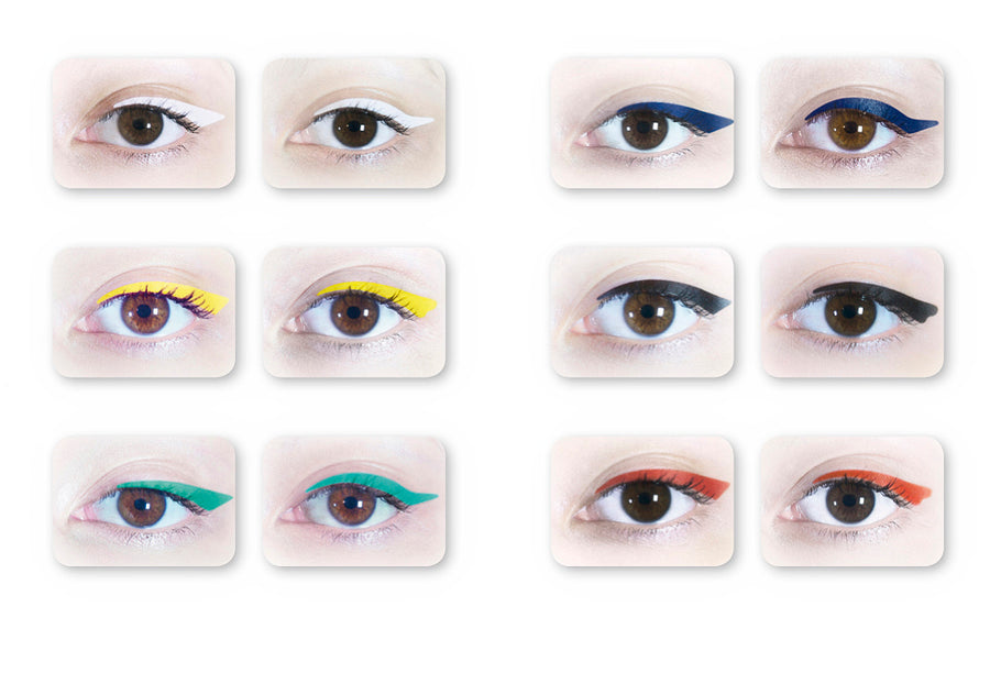 N°22 </br> Stick on eyeliners </br> bright colors - 4 shapes