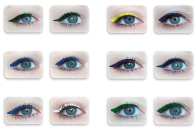 N°21 </br> Stick on eyeliners </br> Brazilian colors - 4 shapes