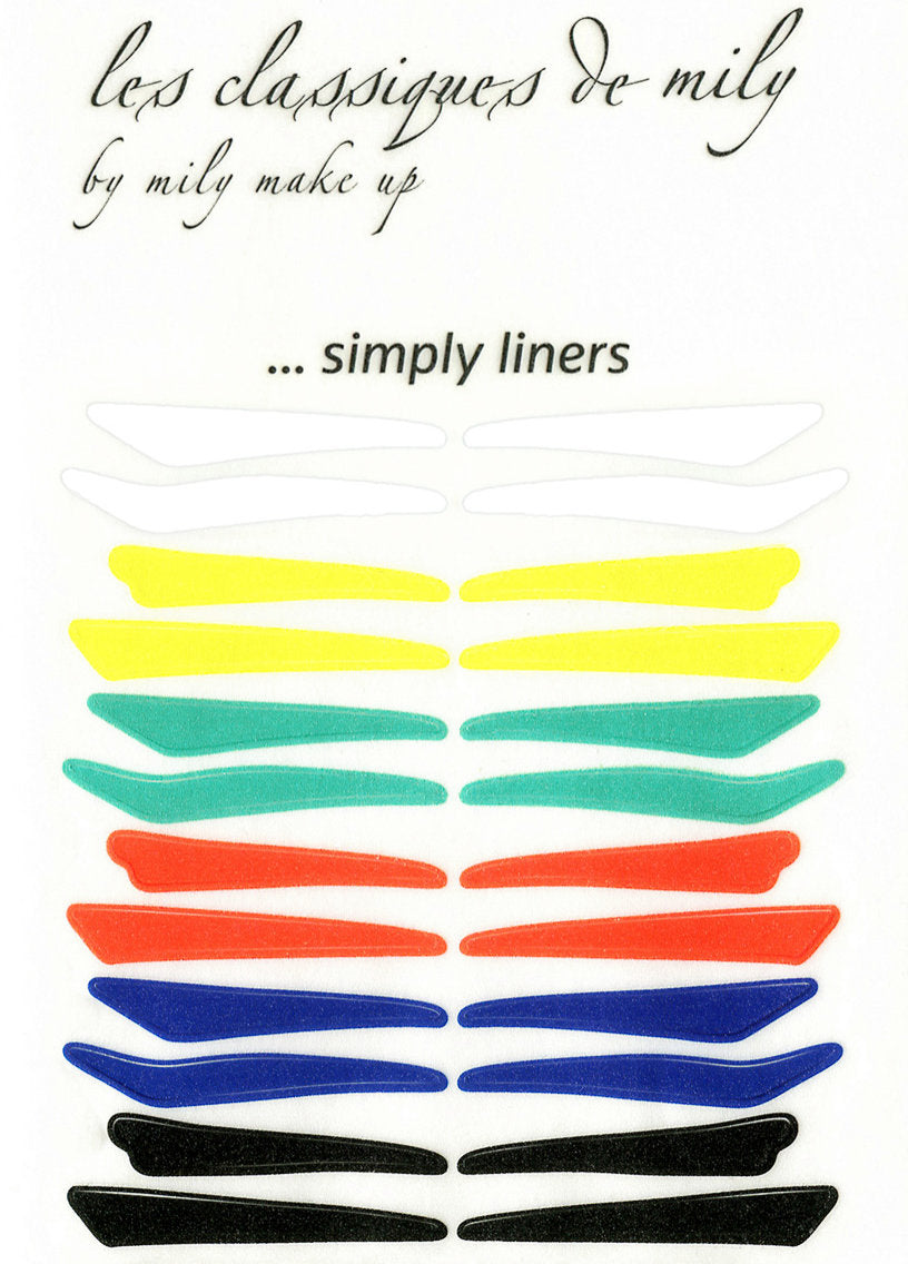 N°22 </br> Stick on eyeliners </br> bright colors - 4 shapes