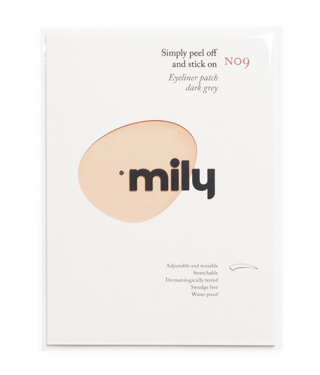 N°9 </br>Stick on eyeliners </br>dark grey - classic shape