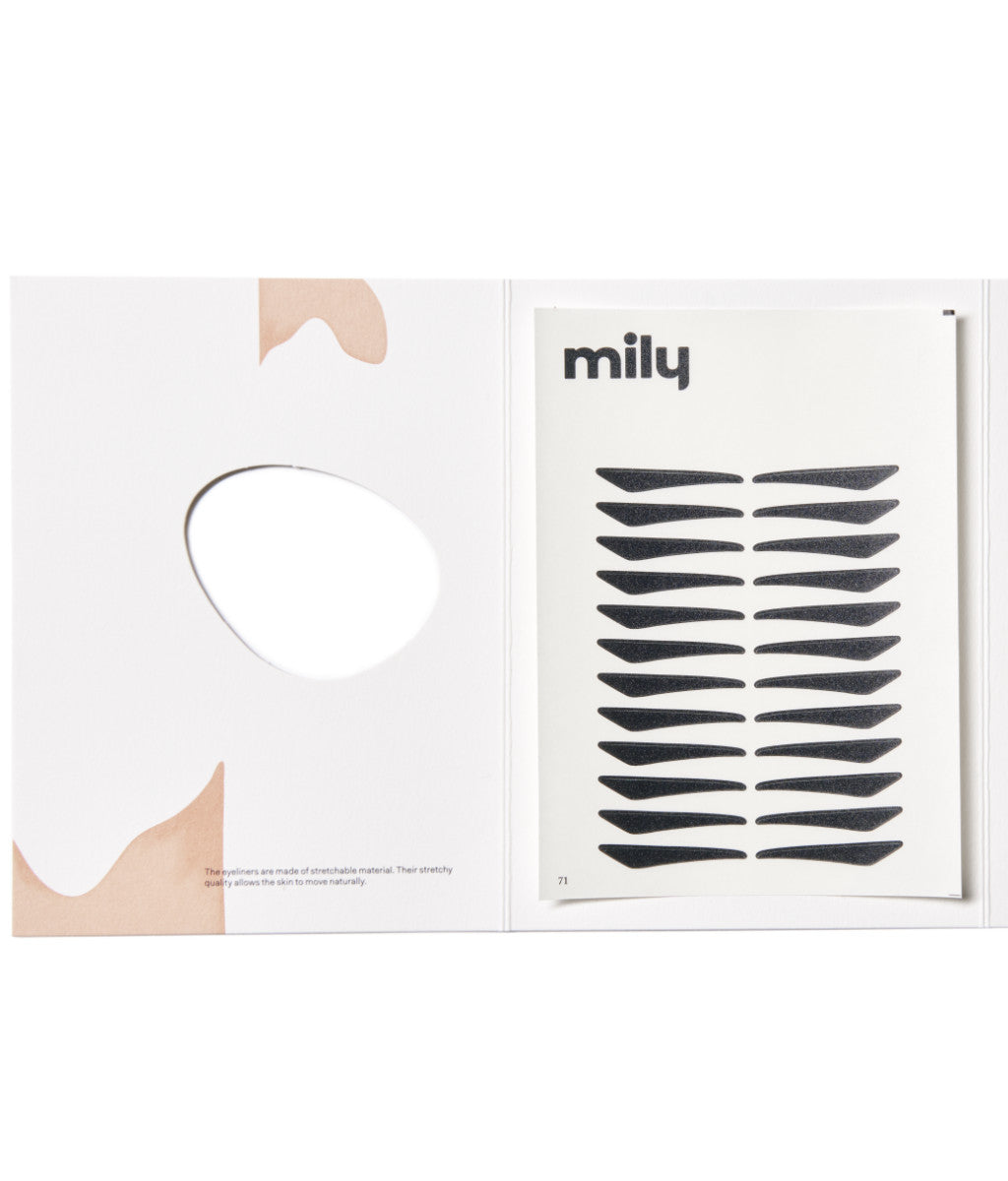 N°2 </br> Stick on eyeliners </br>matte black - cat eyes