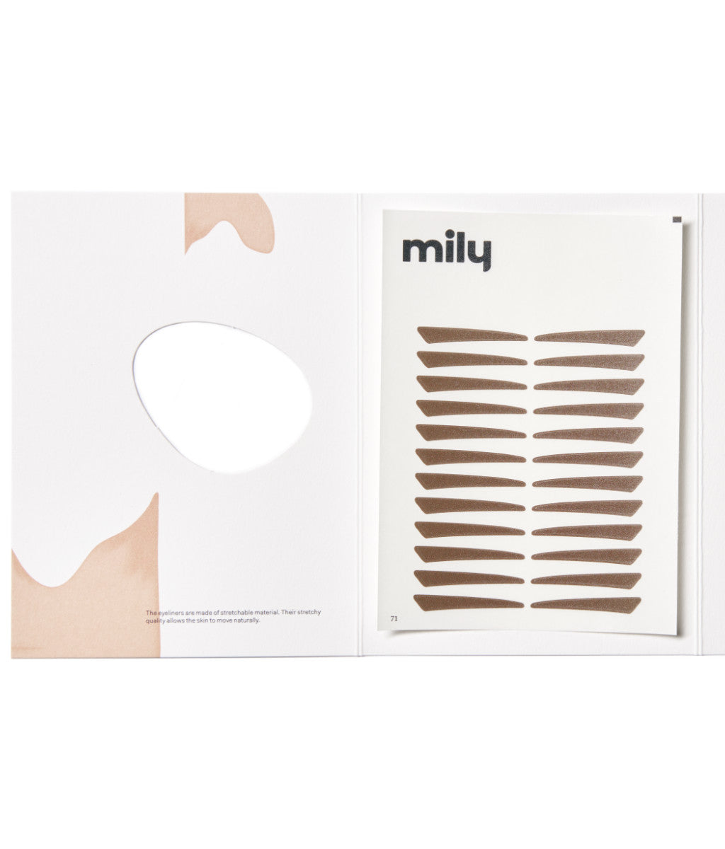 N°5 </br> Stick on eyeliners </br>dark brown - classic shape