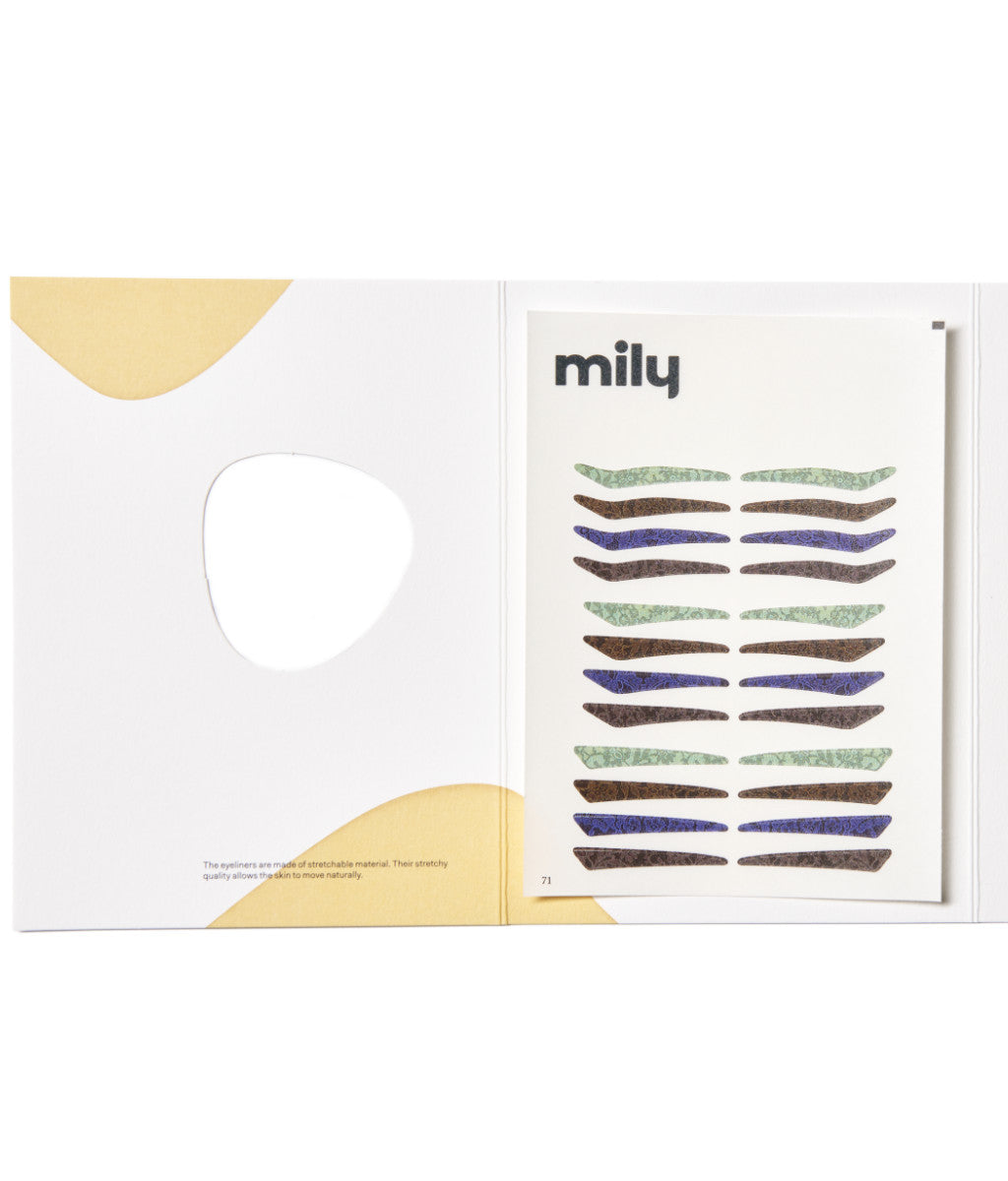 N°13 </br>Chantilly eyeliners </br>turquoise, blue, grey, brown - 3 styles