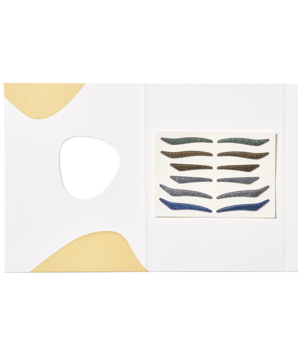 N°17 </br> Glam liners </br>gold, silver, metallic green, metallic blue - 3 shapes