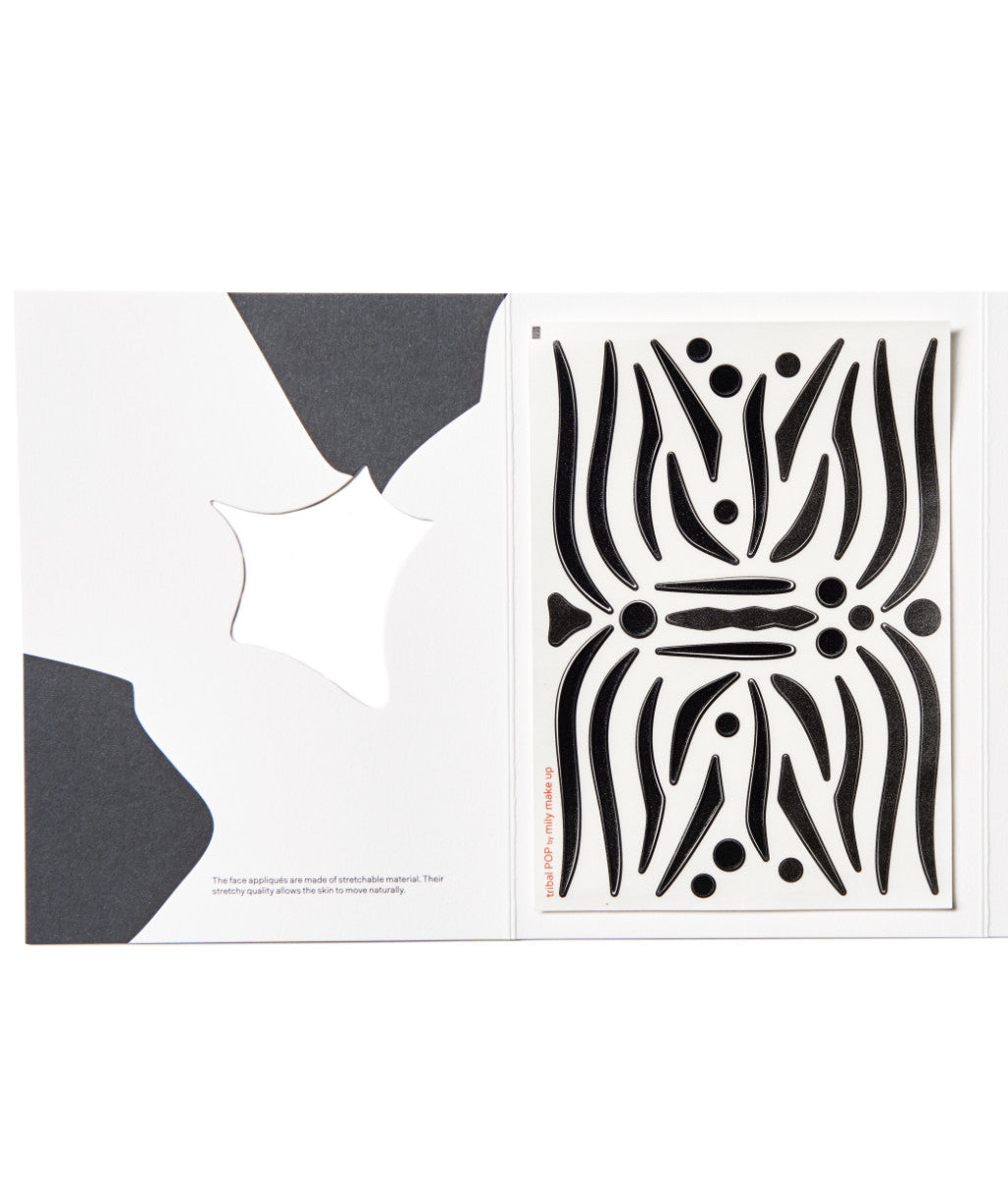 N°35 </br> Tribal Pop face appliquée </br>black